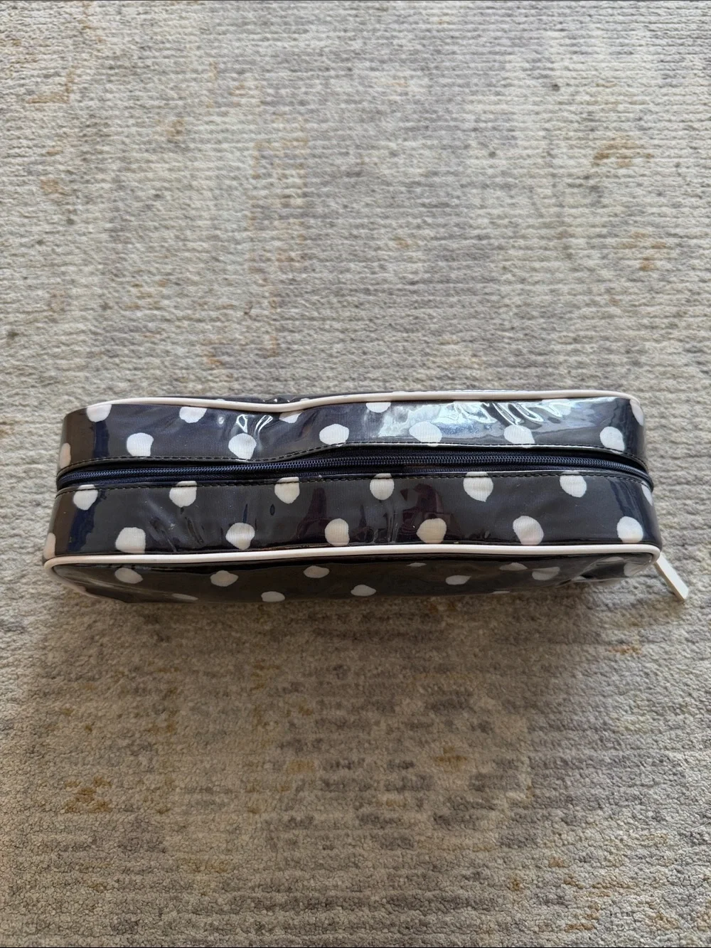 Kate Spade Polka Dot Women’s Cosmetic Pouch – Navy with Red Interior